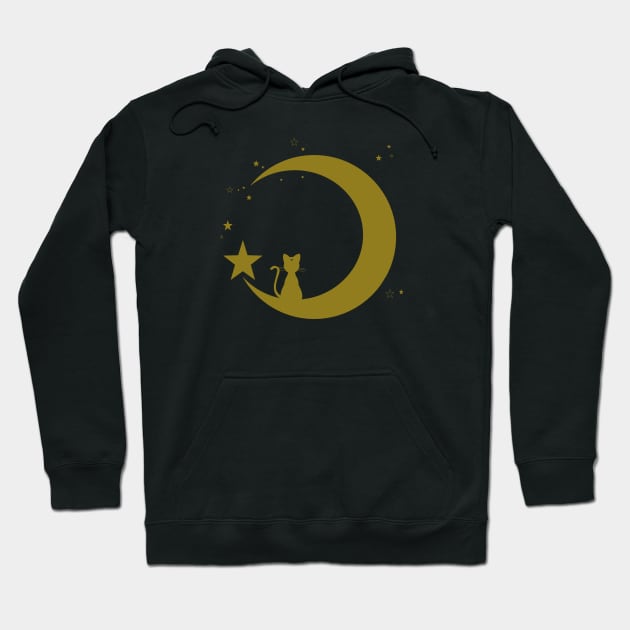 Luna Moon Silhouette Hoodie by Zapt Art